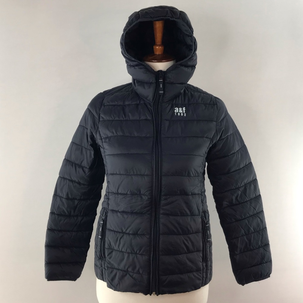 Abercrombie Dark Navy Blue Puffer Coat Size 13/14
